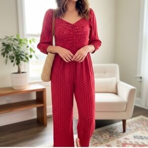 Knox Rose  Red Jumpsuit
